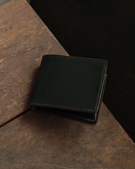 Shell Cordovan Heritage Wallet - Green Full