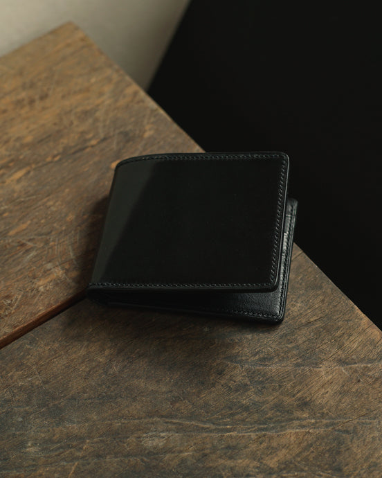 Shell Cordovan Heritage Wallet - Black x Minerva Black